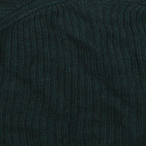 Marks and Spencer Womens Green Mock Neck Acrylic Pullover Jumper Size 14