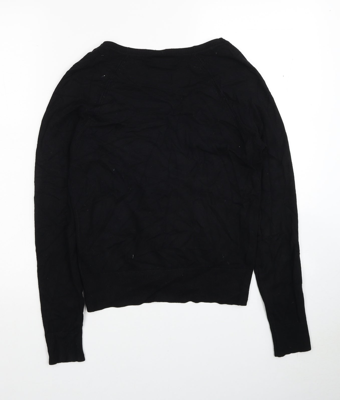 New Look Womens Black V-Neck Viscose Cardigan Jumper Size 10