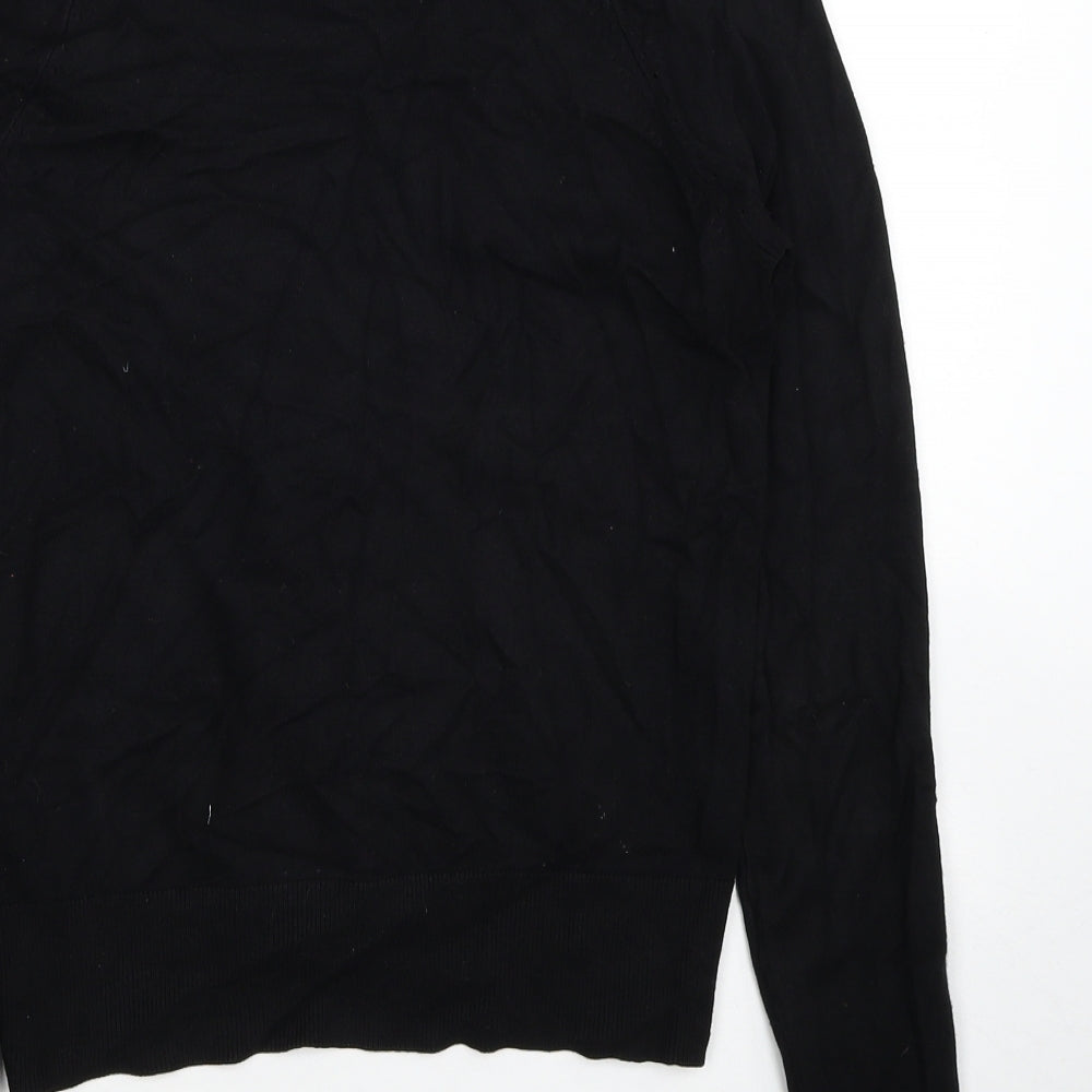 New Look Womens Black V-Neck Viscose Cardigan Jumper Size 10