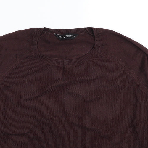Dorothy Perkins Womens Red Round Neck Acrylic Pullover Jumper Size 8