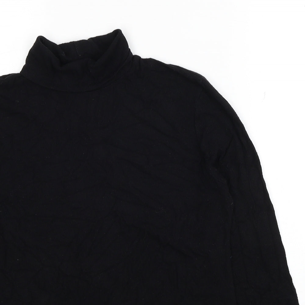 Papaya Womens Black Roll Neck Polyester Pullover Jumper Size 16