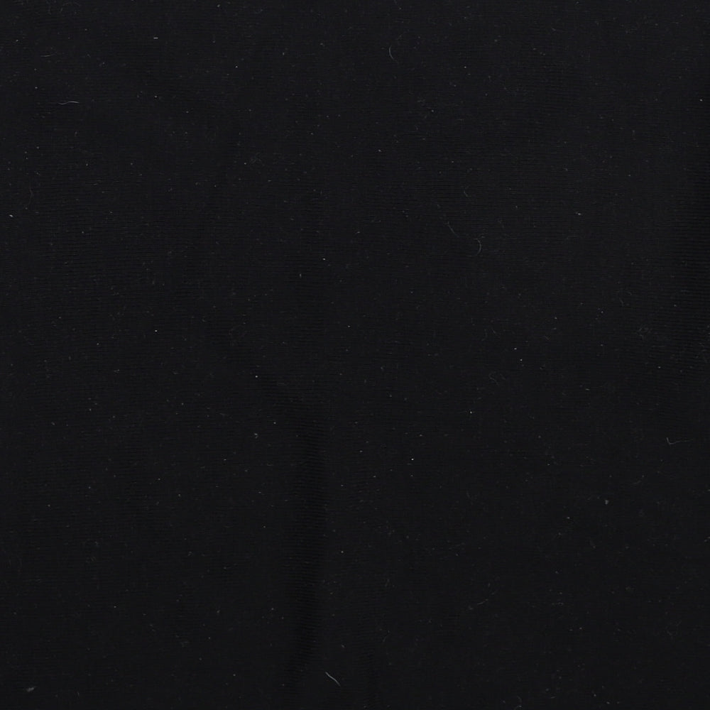 H&M Womens Black Boat Neck Polyester Pullover Jumper Size XS