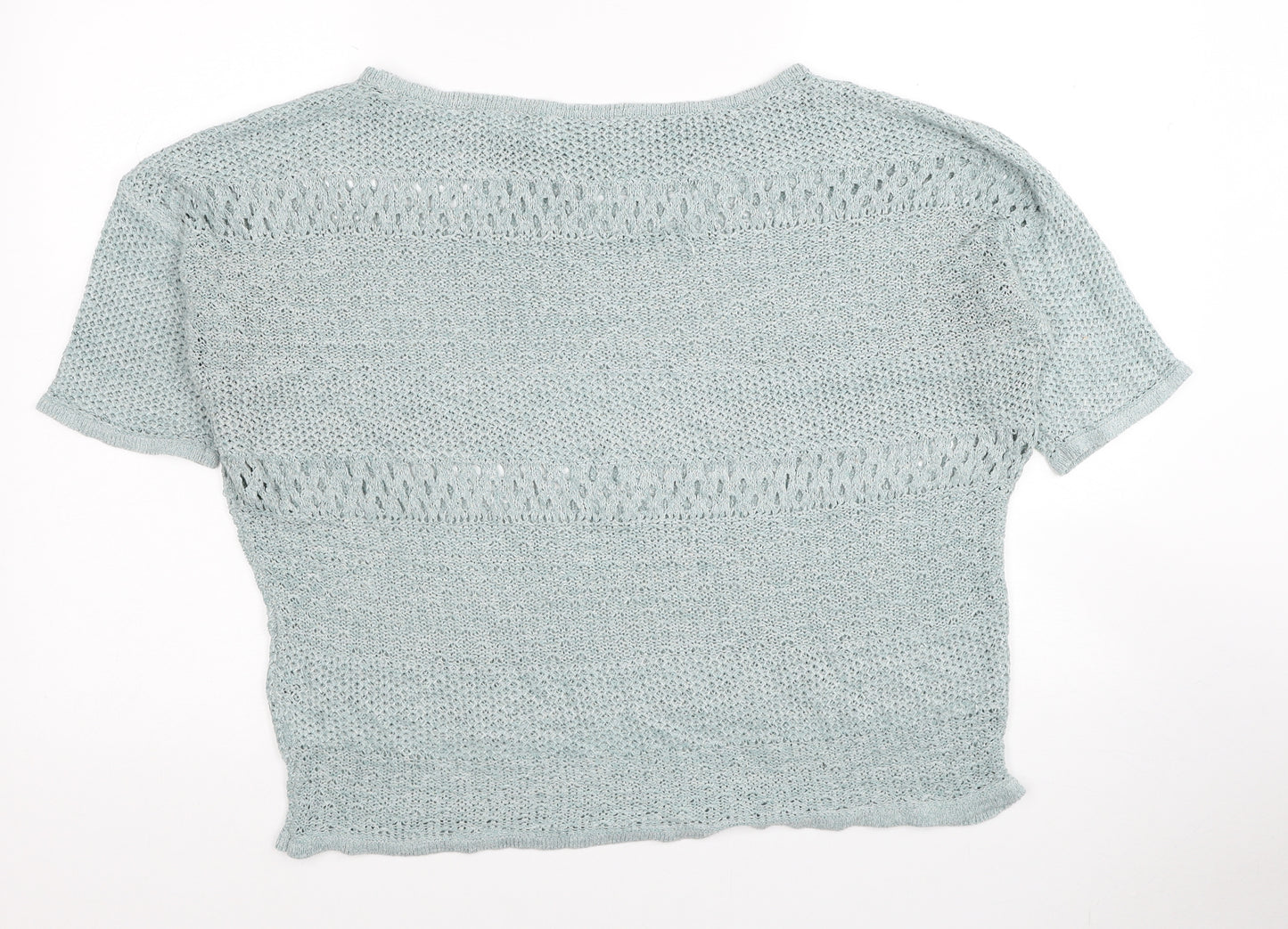 EDC Womens Blue Boat Neck Polyester Pullover Jumper Size L