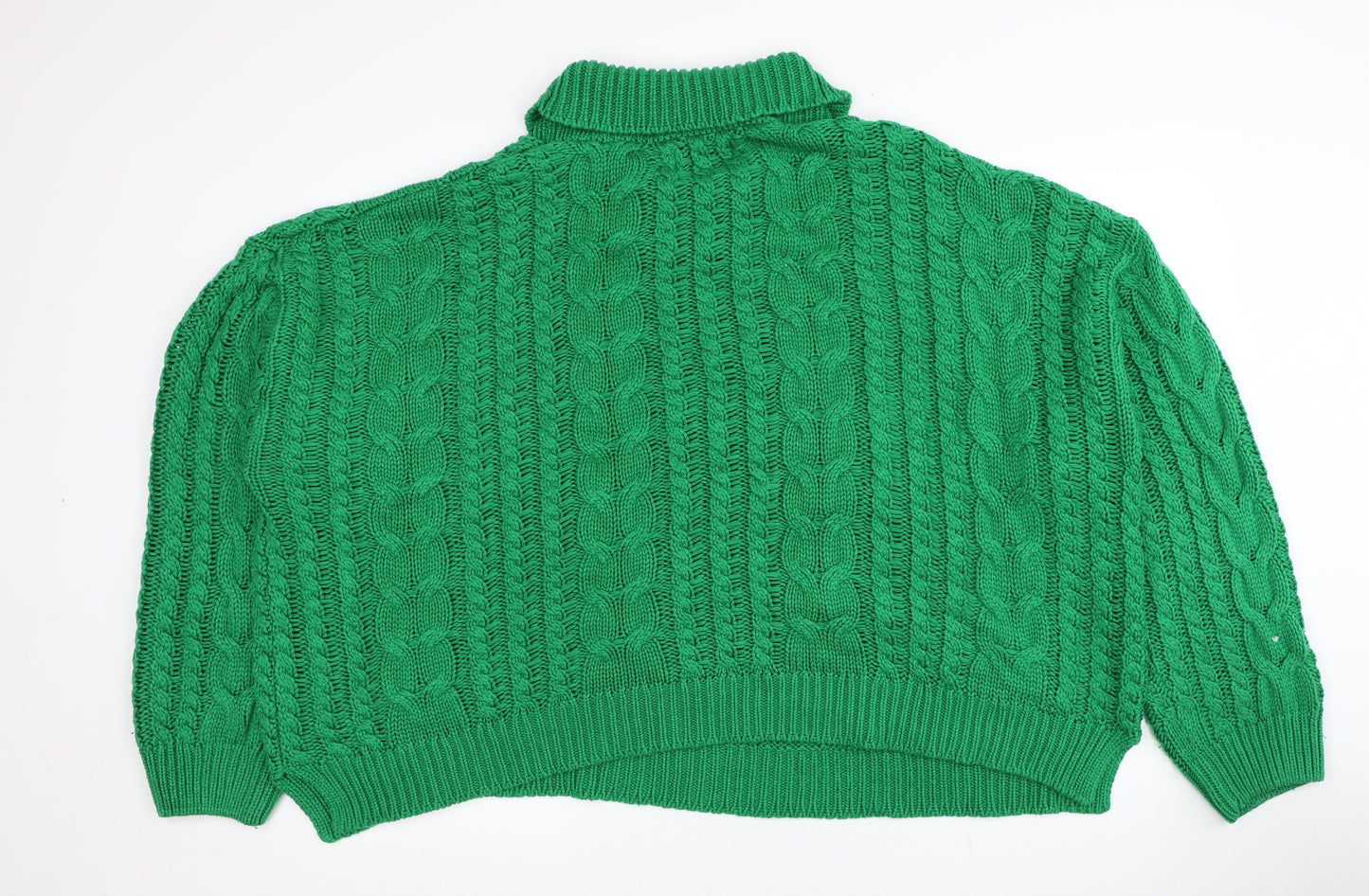 In the Style Womens Green Roll Neck Acrylic Pullover Jumper Size 22