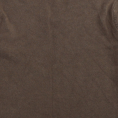 M&Co Girls Brown V-Neck Acrylic Pullover Jumper Size 5-6 Years Pullover