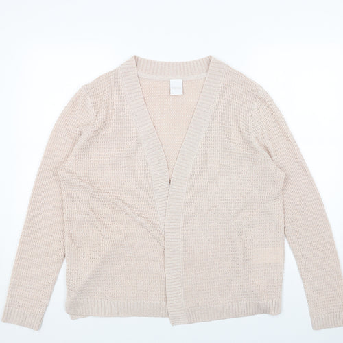 Madeline Womens Pink V-Neck Viscose Shrug Jumper One Size