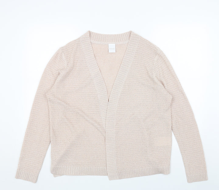 Madeline Womens Pink V-Neck Viscose Shrug Jumper One Size