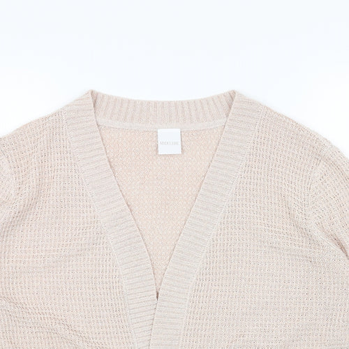 Madeline Womens Pink V-Neck Viscose Shrug Jumper One Size