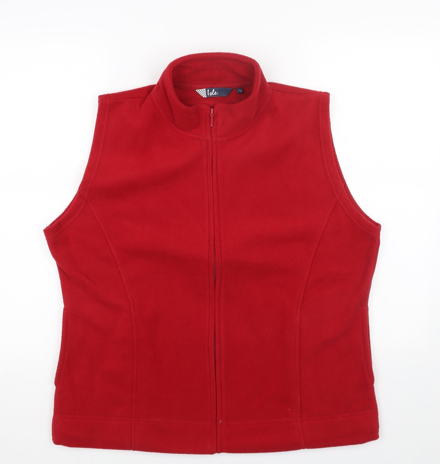 Isle Womens Red Jacket Size L Zip