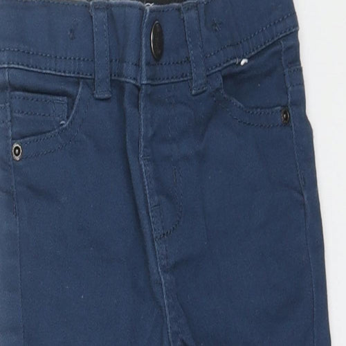 Primark Boys Blue Cotton Capri Jeans Size 9-12 Months Snap