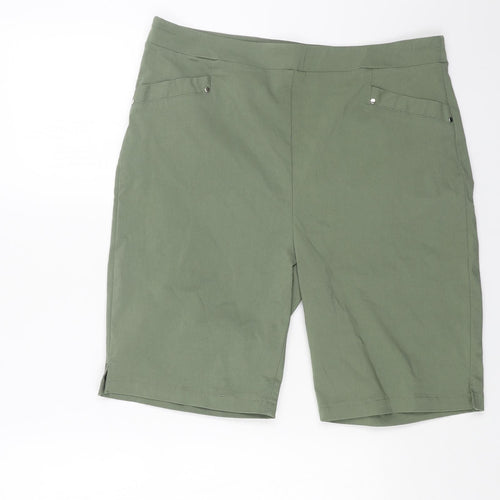 Klass Womens Green Viscose Skimmer Shorts Size 16 L9 in Regular Pull On