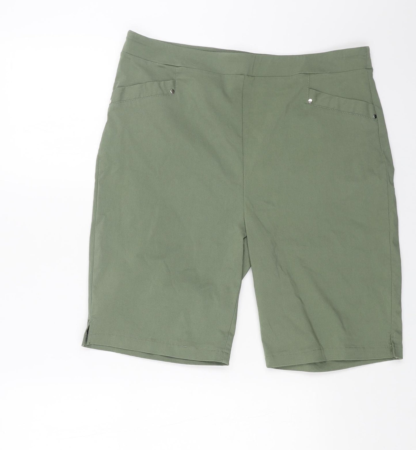 Klass Womens Green Viscose Skimmer Shorts Size 16 L9 in Regular Pull On