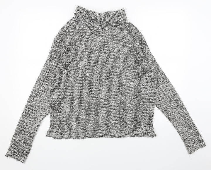 Topshop Womens Grey Roll Neck Acrylic Pullover Jumper Size 8