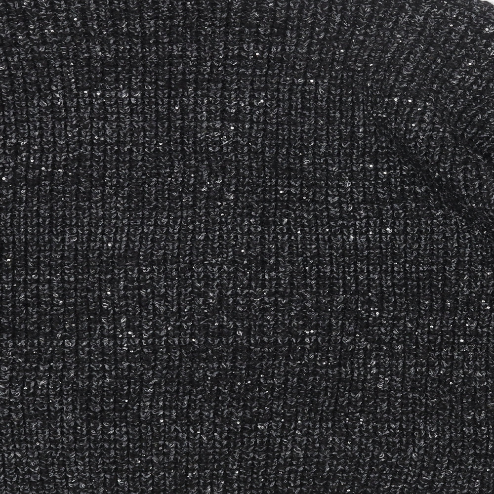 Marks and Spencer Womens Black Round Neck Acrylic Cardigan Jumper Size XL