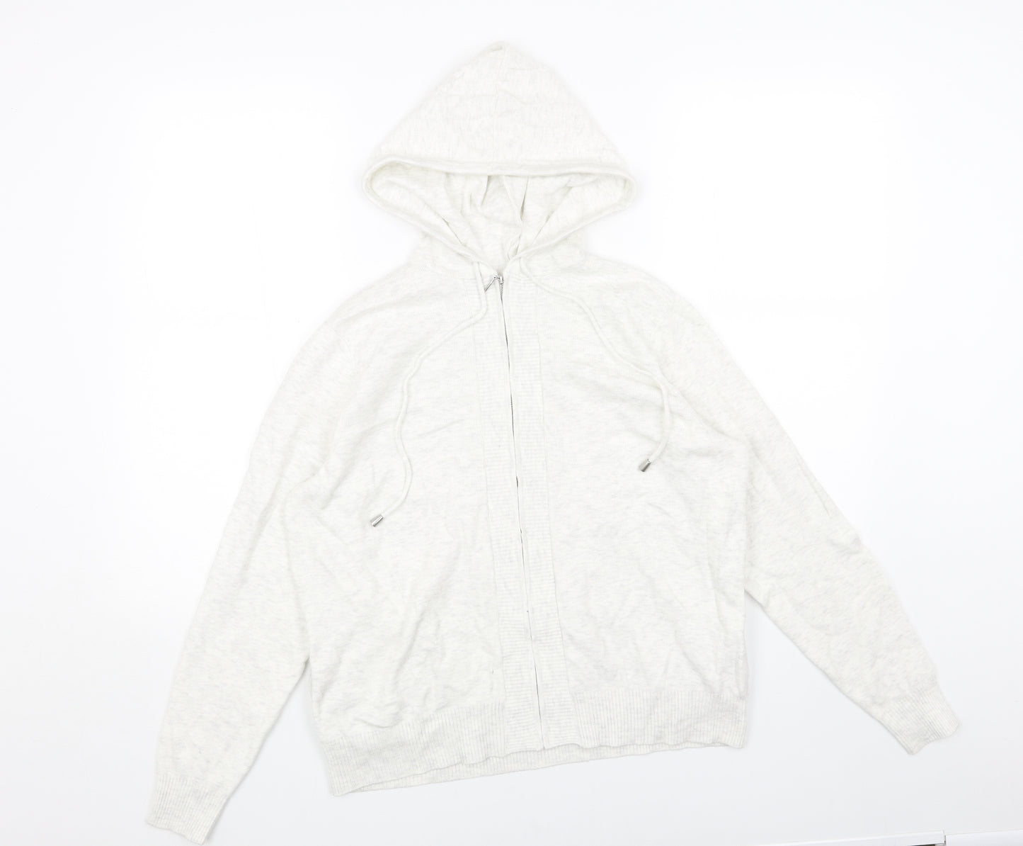 Marks and Spencer Womens Multicoloured Cotton Full Zip Hoodie Size M Zip
