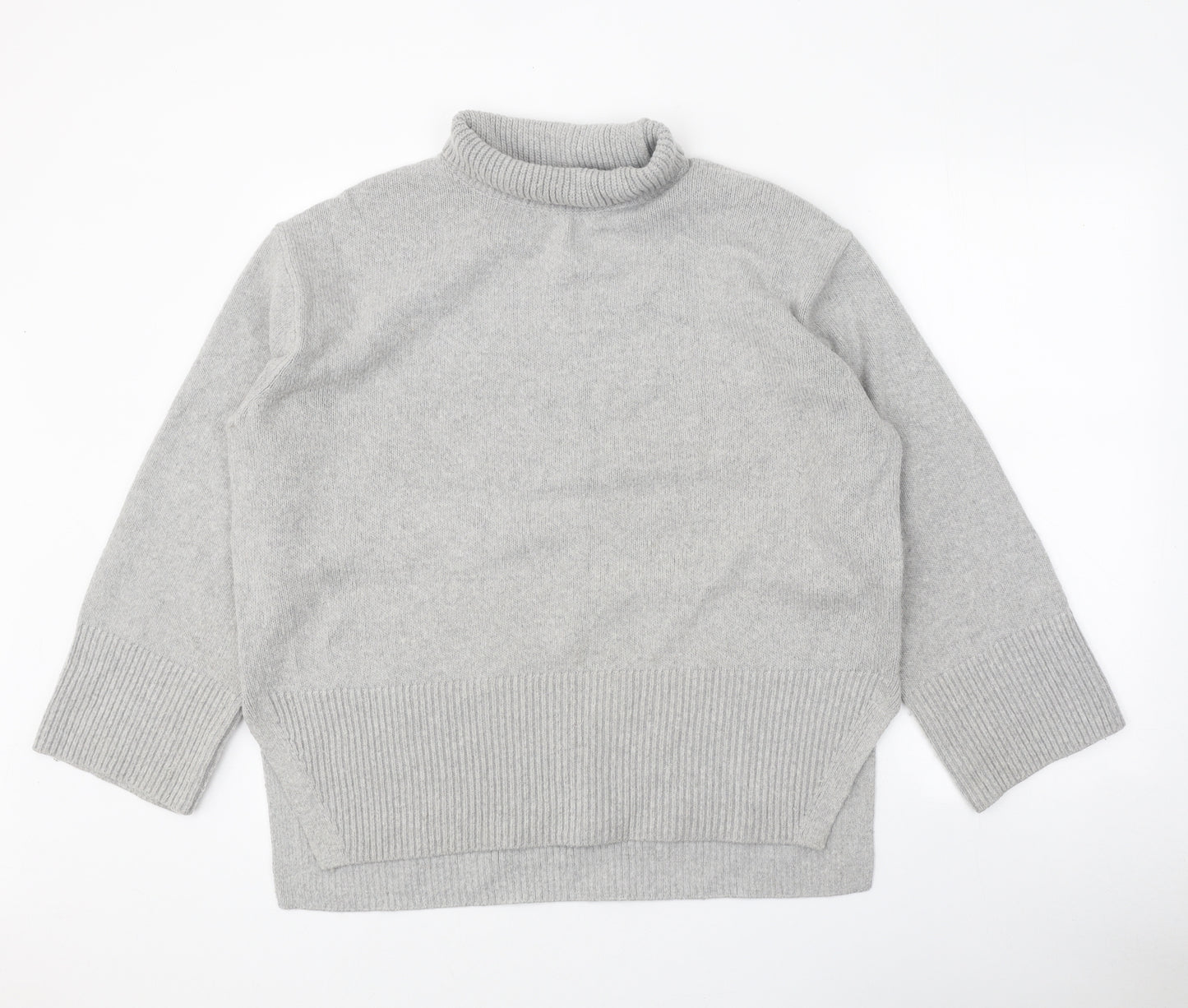 H&M Womens Grey Roll Neck Polyester Pullover Jumper Size S