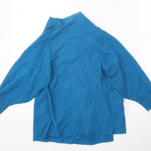 TU Womens Blue V-Neck Acrylic Cardigan Jumper Size 12