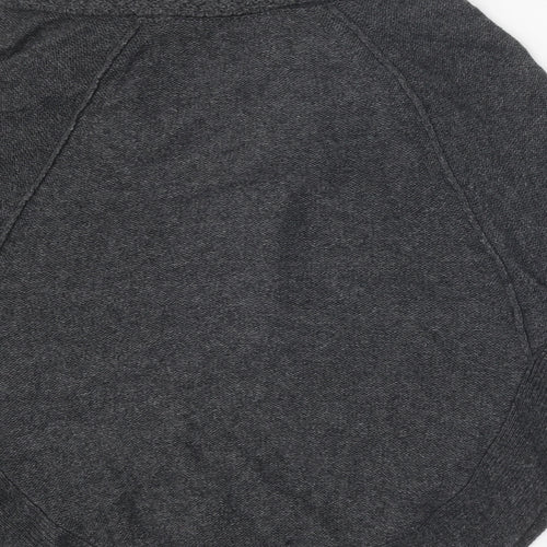 Crafted Womens Grey Roll Neck Acrylic Cape Jumper Size 10