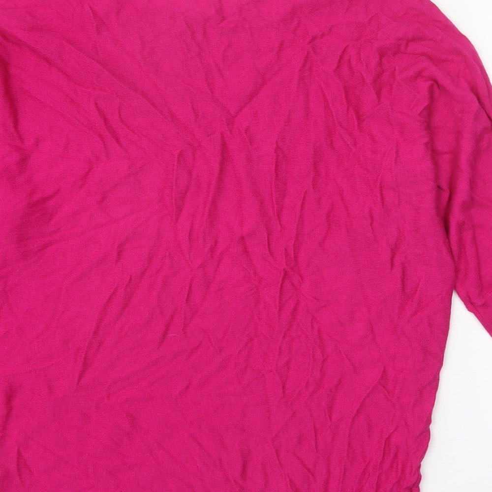 Phase Eight Womens Pink Roll Neck Viscose Pullover Jumper Size S