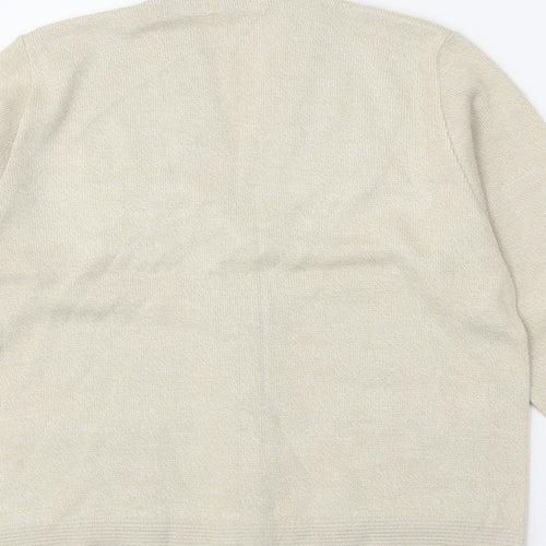 Care Womens Beige V-Neck Acrylic Cardigan Jumper Size S