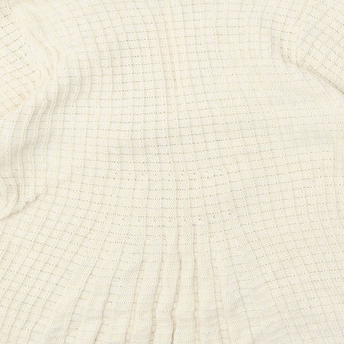 Pure & Natural Womens Beige V-Neck Cotton Cardigan Jumper Size M