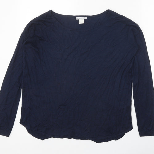 T.R. Pern Womens Blue Boat Neck Acrylic Pullover Jumper Size XS