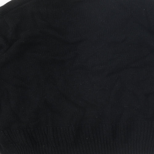 Marks and Spencer Womens Black V-Neck Cotton Pullover Jumper Size M