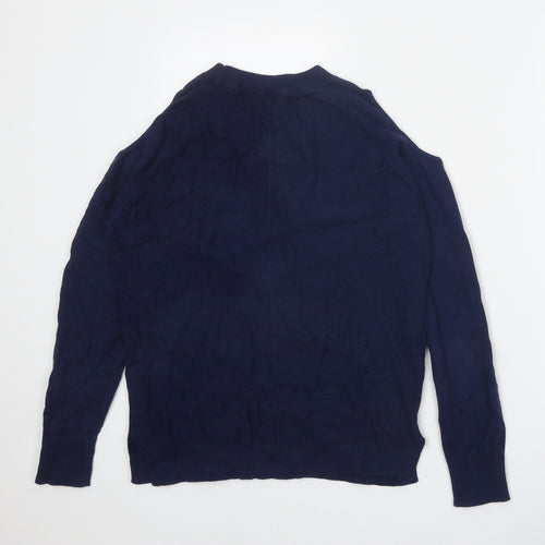 Maison de Nimes Womens Blue Round Neck 100% Cotton Pullover Jumper Size S