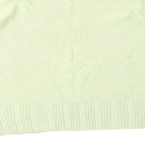 Country Casuals Womens Green Round Neck Acrylic Pullover Jumper Size M