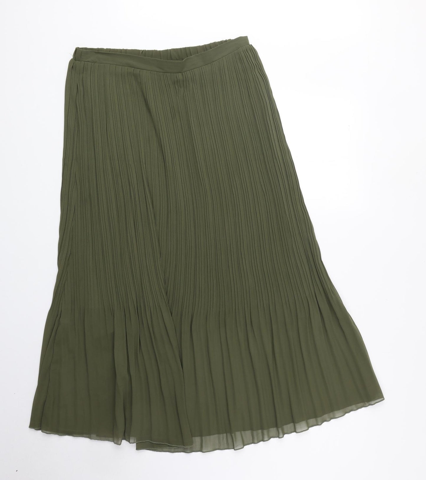 New Look Womens Green Polyester Pleated Skirt Size 14