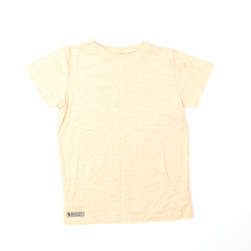 NEXT Boys Orange Cotton Basic T-Shirt Size 8 Years Round Neck Pullover