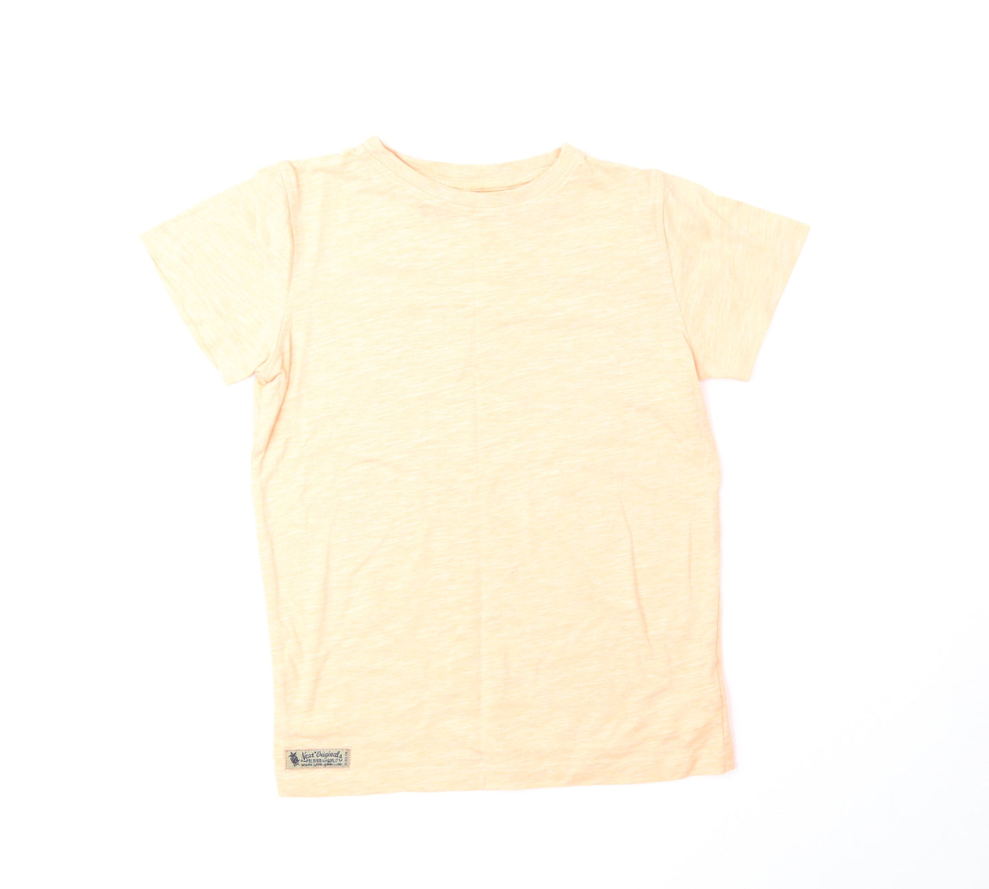 NEXT Boys Orange Cotton Basic T-Shirt Size 8 Years Round Neck Pullover