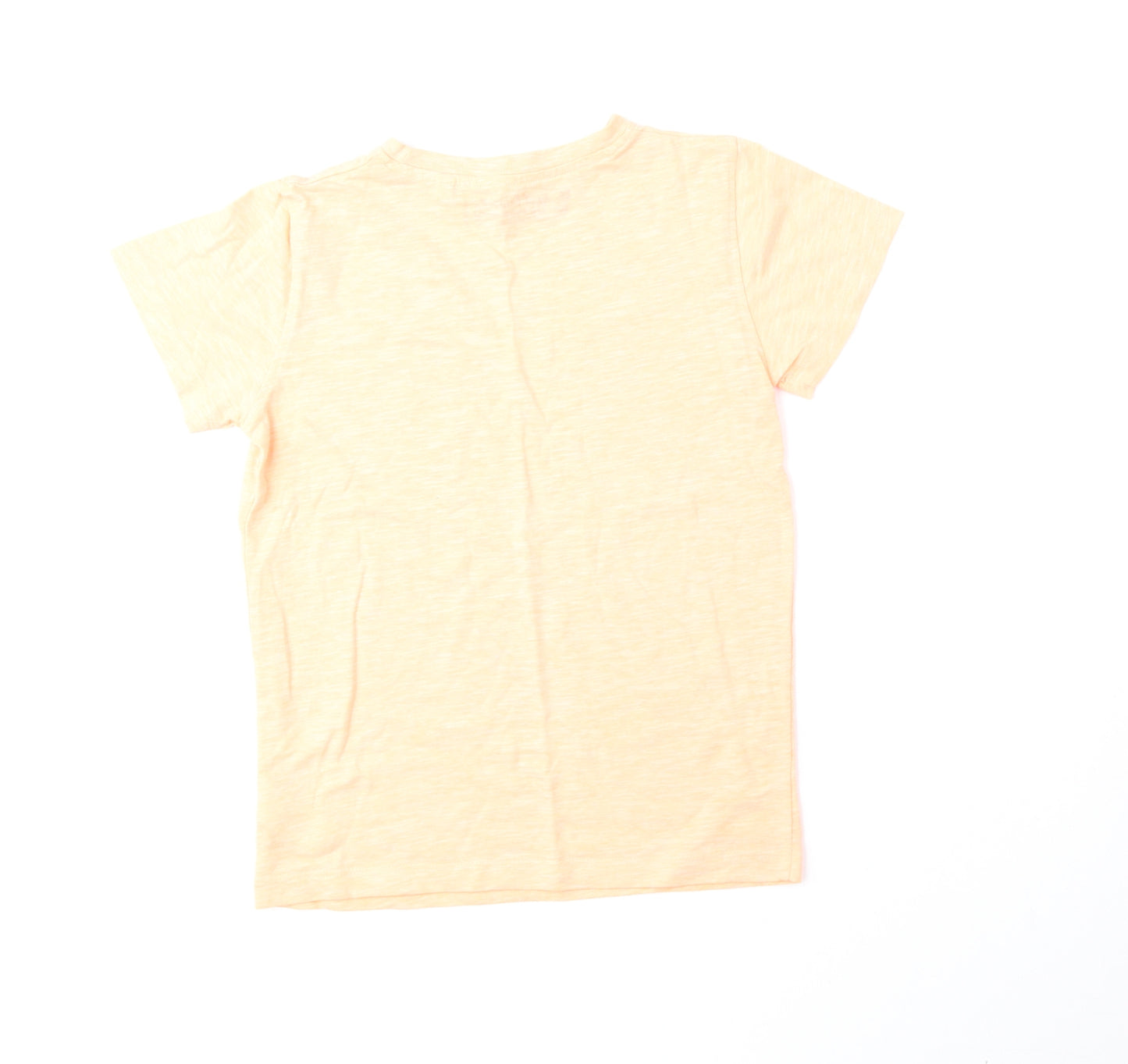 NEXT Boys Orange Cotton Basic T-Shirt Size 8 Years Round Neck Pullover