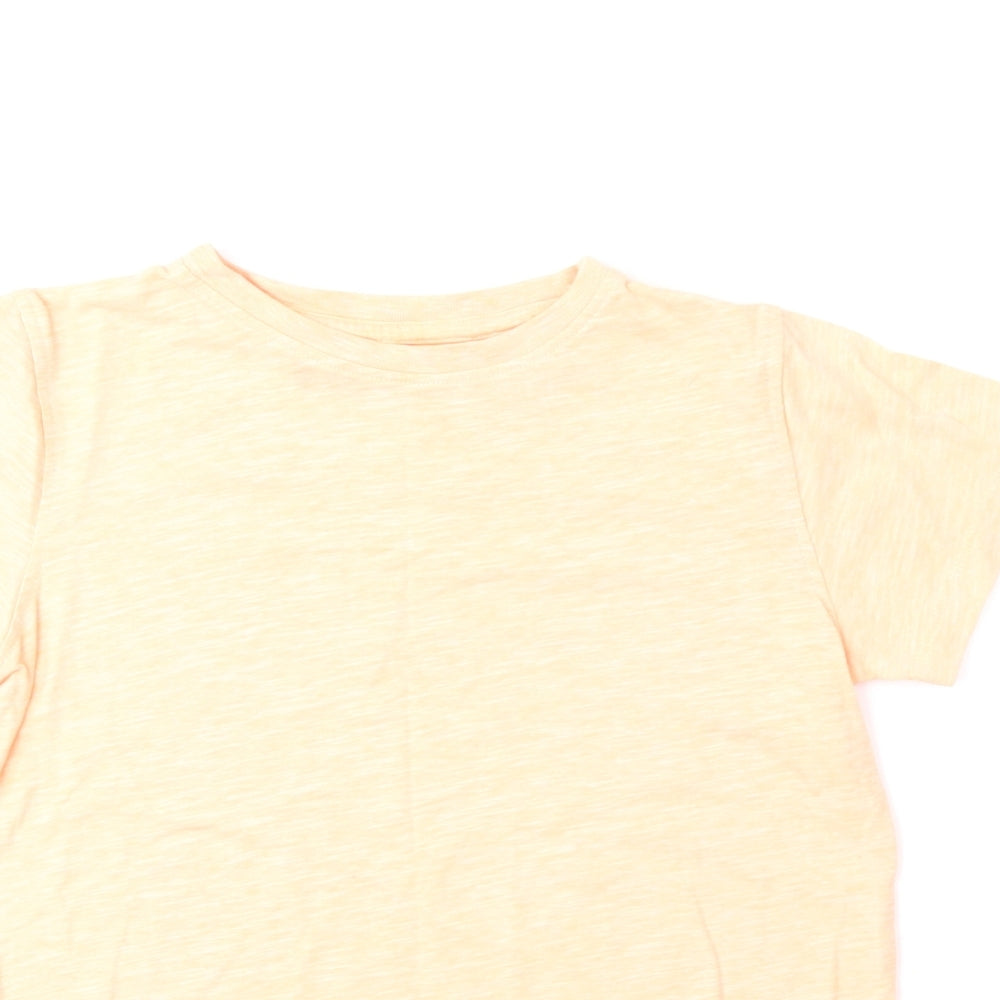 NEXT Boys Orange Cotton Basic T-Shirt Size 8 Years Round Neck Pullover