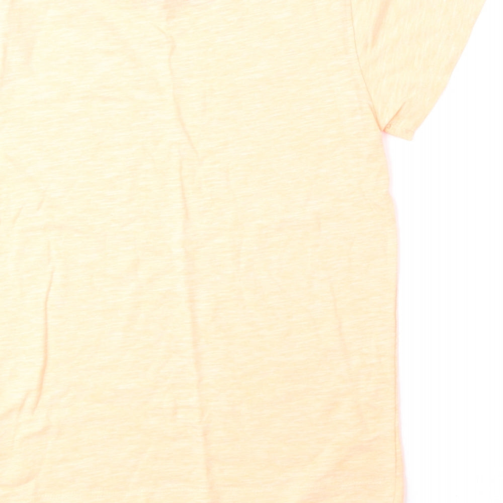 NEXT Boys Orange Cotton Basic T-Shirt Size 8 Years Round Neck Pullover