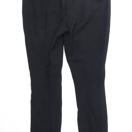 Marks and Spencer Womens Black Viscose Trousers Size 10 Regular