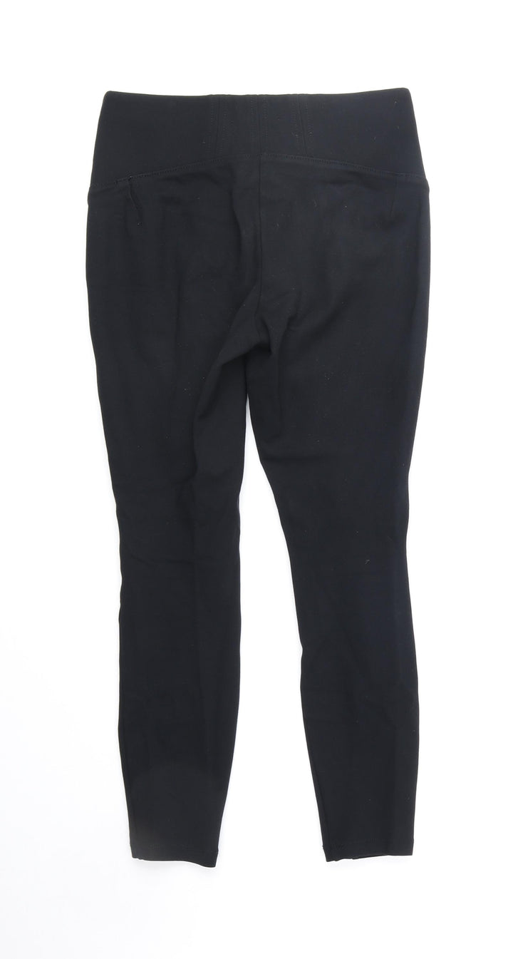 Marks and Spencer Womens Black Viscose Trousers Size 10 Regular
