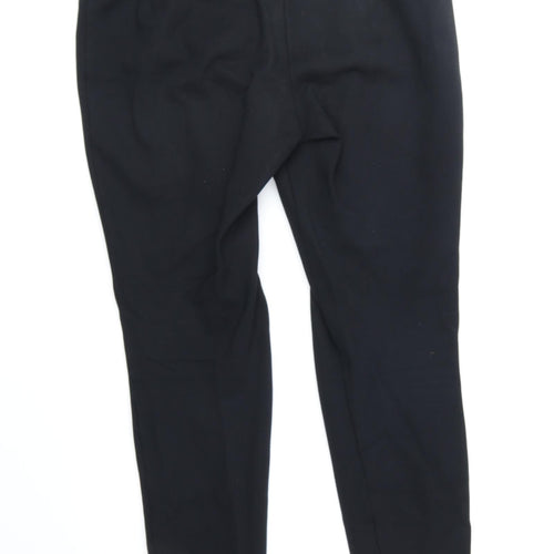 Marks and Spencer Womens Black Viscose Trousers Size 10 Regular