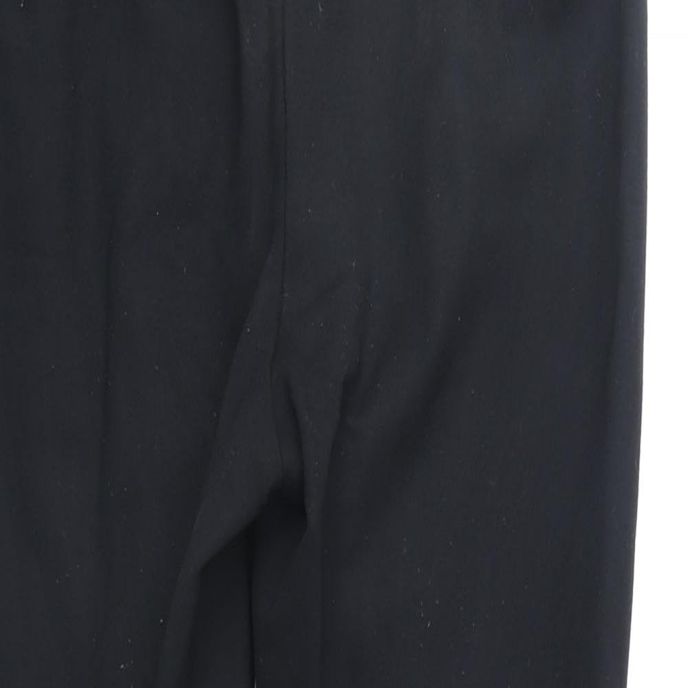 Marks and Spencer Womens Black Viscose Trousers Size 10 Regular