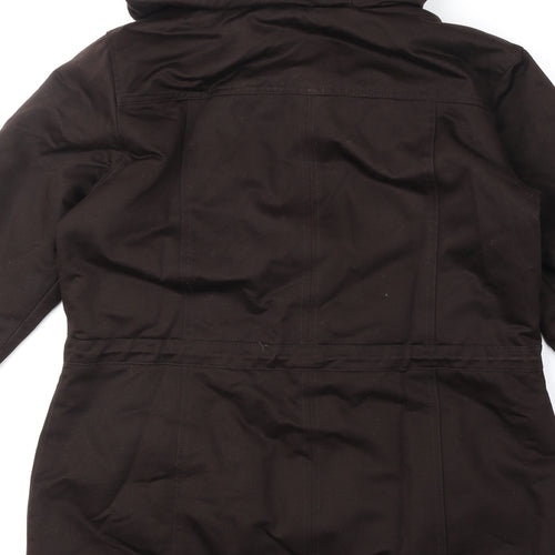 Dorothy Perkins Womens Brown Rain Coat Coat Size 10 Zip