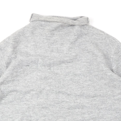 Zara Womens Grey Roll Neck Acrylic Pullover Jumper Size M