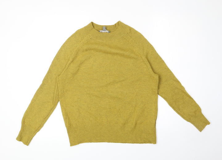 Oasis Womens Green Round Neck Polyester Pullover Jumper Size XS
