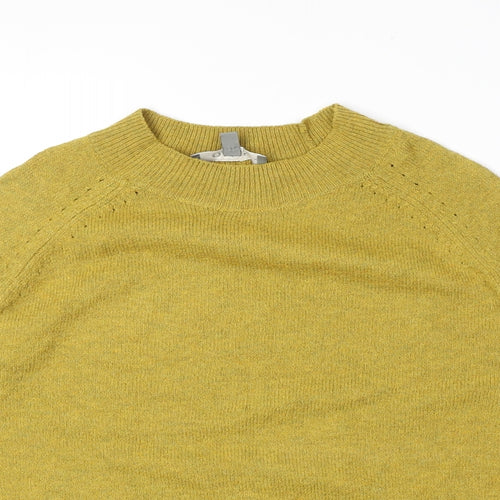 Oasis Womens Green Round Neck Polyester Pullover Jumper Size XS