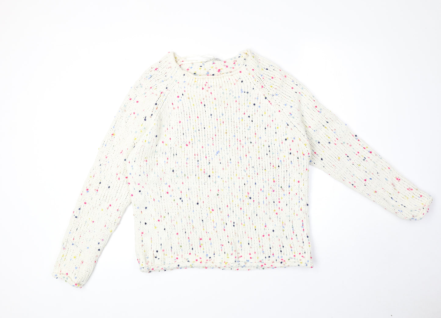 NEXT Womens Multicoloured Round Neck Polyester Pullover Jumper Size M