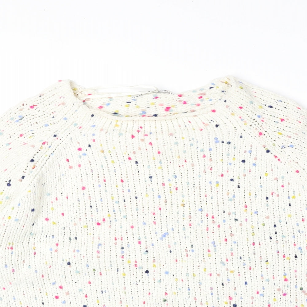 NEXT Womens Multicoloured Round Neck Polyester Pullover Jumper Size M