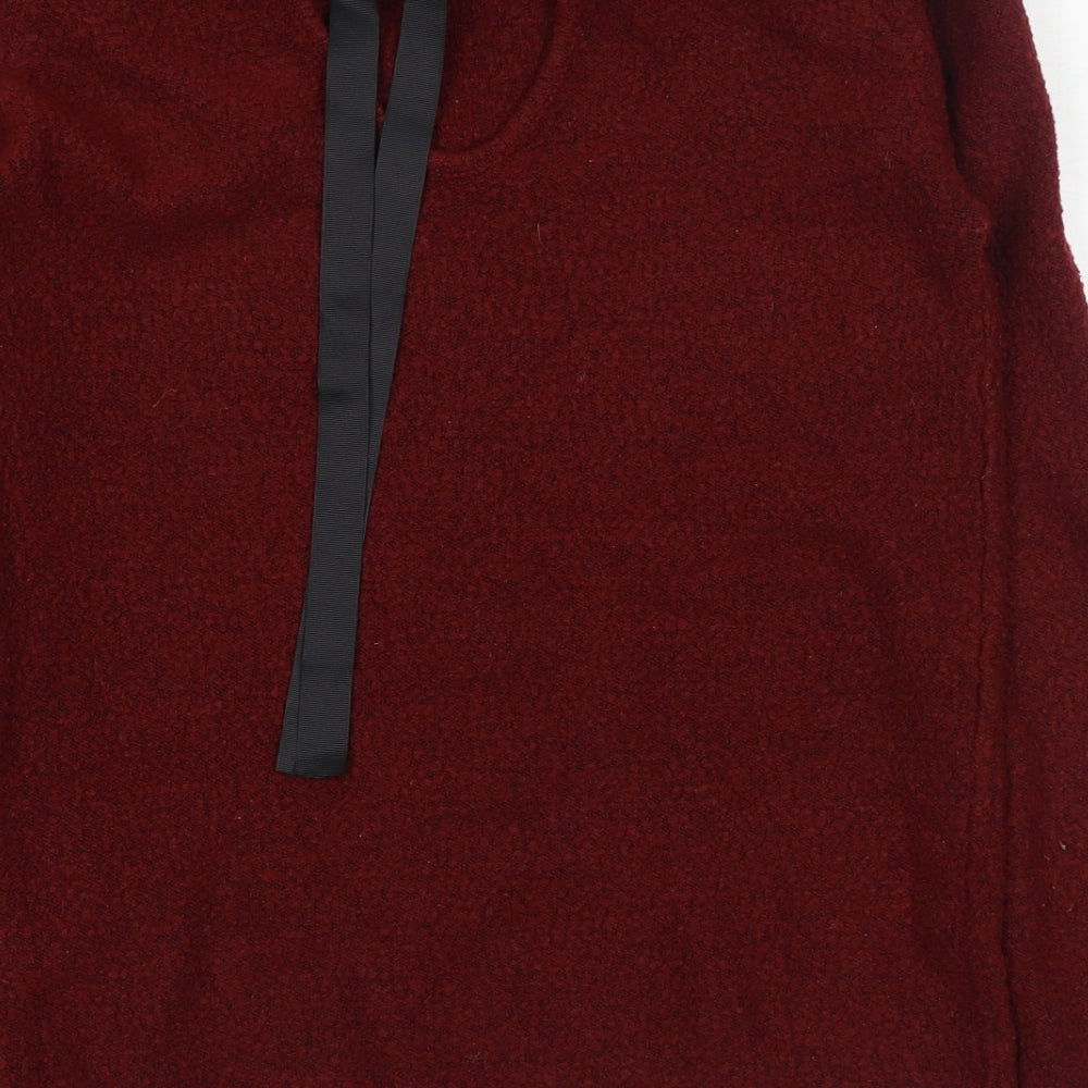Stradivarius Womens Red Scoop Neck Acrylic Pullover Jumper Size M