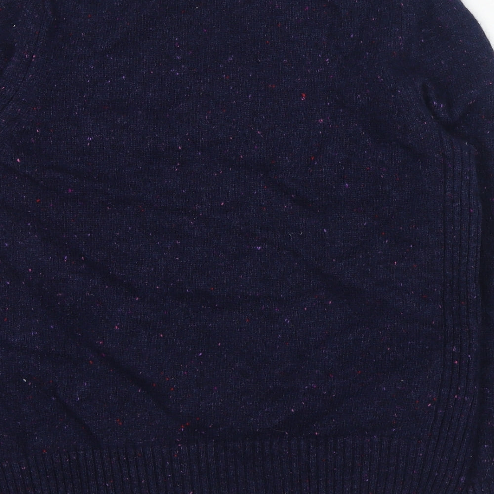 Marks and Spencer Womens Blue Round Neck Wool Pullover Jumper Size 16