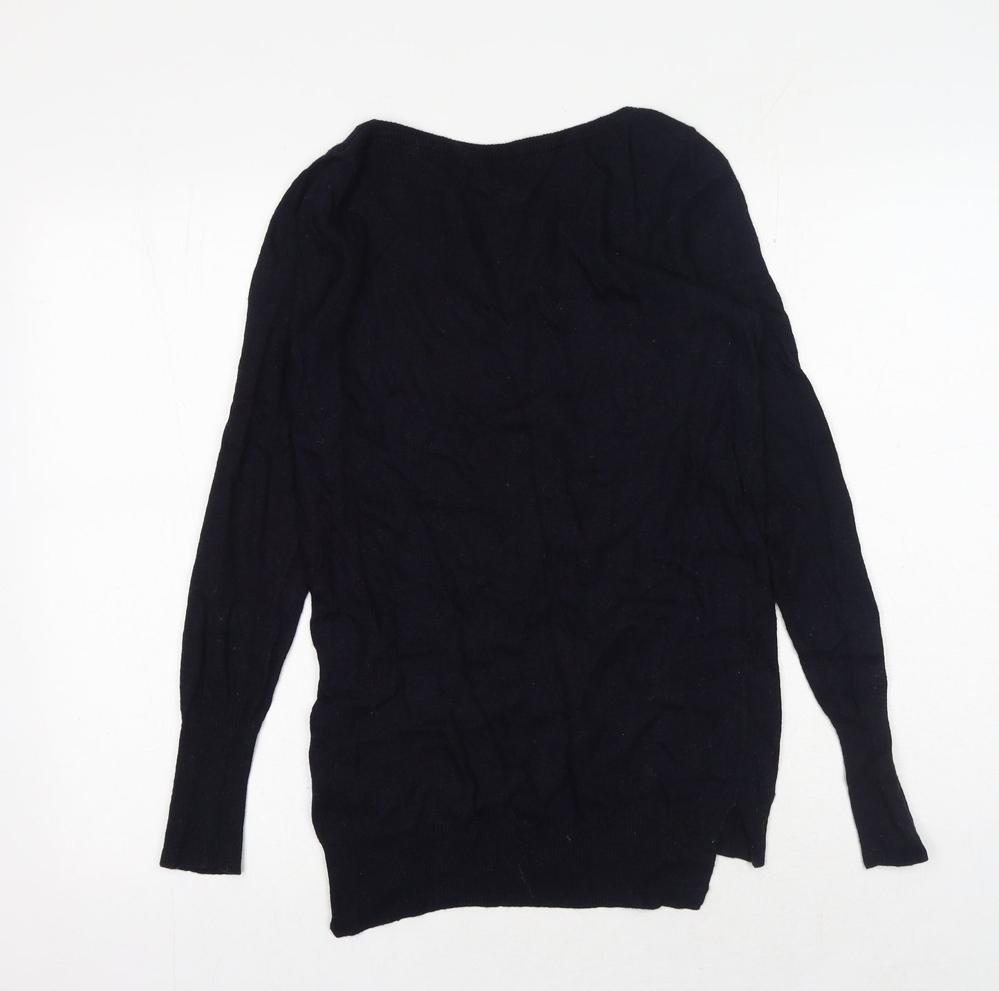 Oasis Womens Blue Round Neck Viscose Pullover Jumper Size S