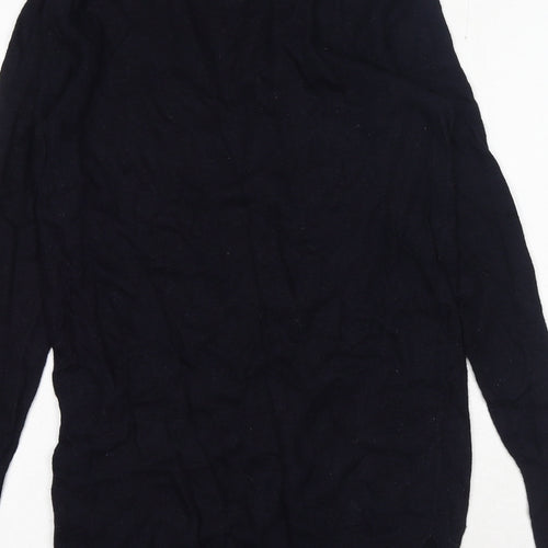 Oasis Womens Blue Round Neck Viscose Pullover Jumper Size S