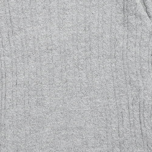 Preworn Womens Grey Round Neck Acrylic Pullover Jumper Size S